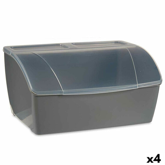 Breadbasket Grey Plastic 29,5 x 20,5 x 41 cm (4 Units)