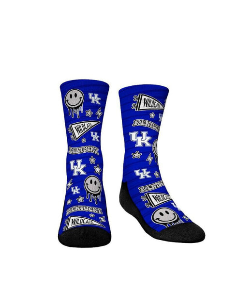 Носки детские Crew Socks Rock 'Em Kentucky Wildcats Smiley Stickers