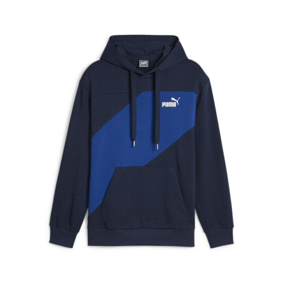 Puma Power ColorBlock Hoodie Mens Blue Casual Outerwear 67893114