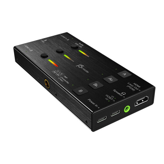 j5create JVA06 Dual HDMI™ Video Capture Card - 1920*1080 Video Capture Resolution - 3 x HDMI ports and 2 x USB ports - Black - Black - USB 3.2 Gen 1 (3.1 Gen 1) - 1920 x 1080 pixels - USB - Digital camera - Game console - PC - 16:9