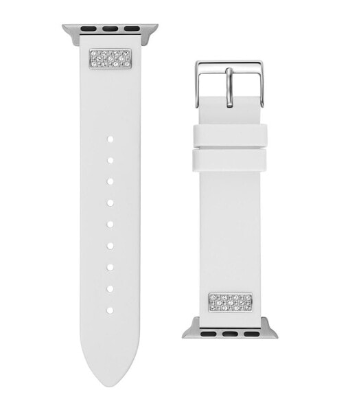 Women's White Silicone Strap with Glitz Insert 38mm, 39mm ,40mm Apple Watch Band