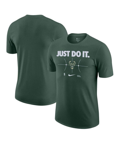 Men's Hunter Green Milwaukee Bucks Just Do It T-shirt