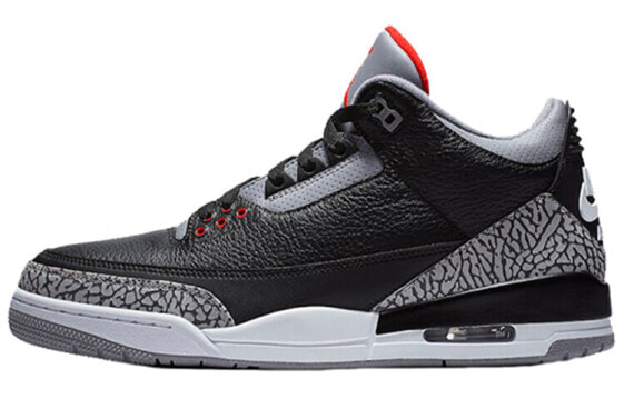 Кроссовки Nike Air Jordan 3 Retro Black Cement (2018) (Серый, Черный)