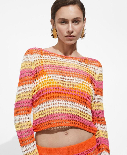 Women's Combined Crochet Sweater