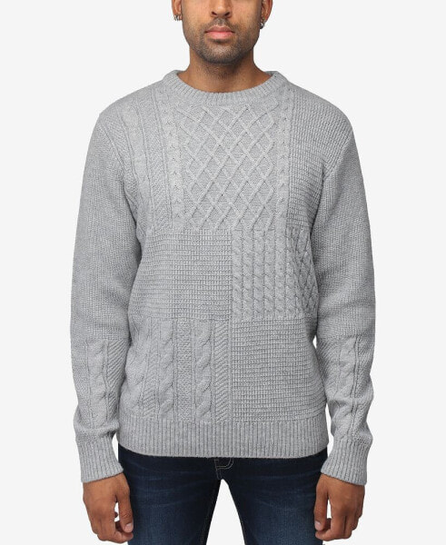 Men's Crewneck Mixed Texture Sweater