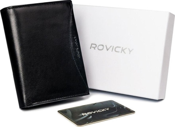 Rovicky Kup Przydasie ROVICKY Bogato wyposażony portfel męski z naturalnej skóry licowej Rovicky