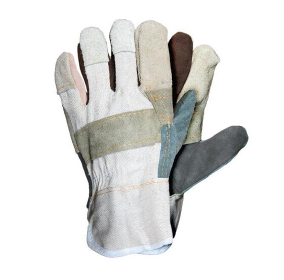 Кожаные рабочие перчатки RBK, размер 10, бренд RAW-POL