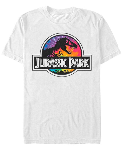 Jurassic Park Men's Tie-Dye Logo Short Sleeve T-Shirt