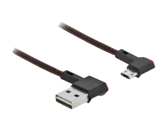 Кабель USB2 Delock A-MicroB угловой - 2м - USB A - Micro-USB B - USB 2.0 - черный