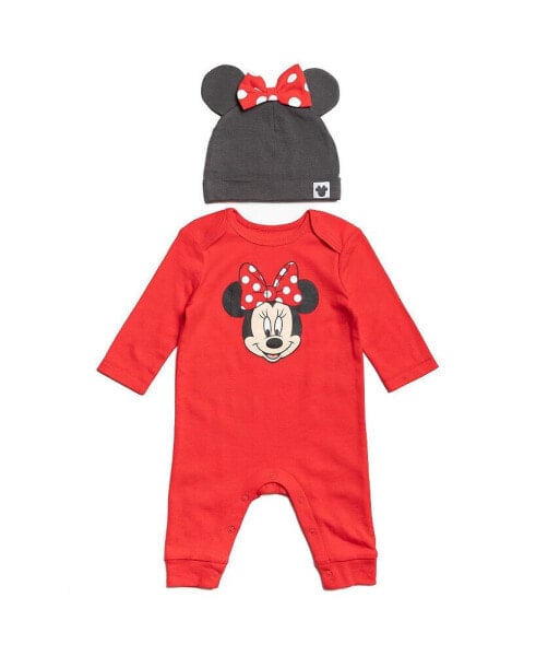 Костюм для малышей Disney Minnie Mouse Герлз, комбинезон и шапка.