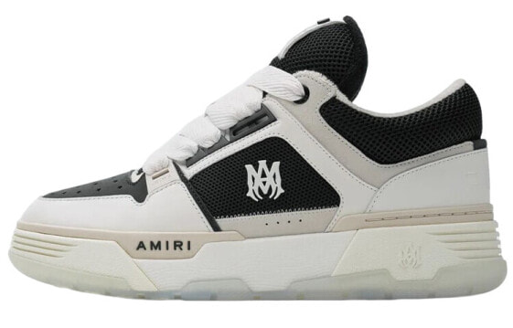 AMIRI MA-1 皮革 低帮系带 时尚板鞋 黑白 / AMIRI MA-1 MFS012-111