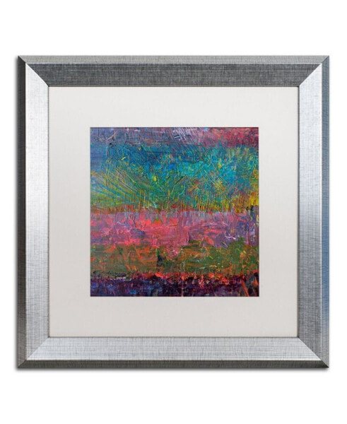 Michelle Calkins 'Wildflowers' Matted Framed Art - 16" x 16"