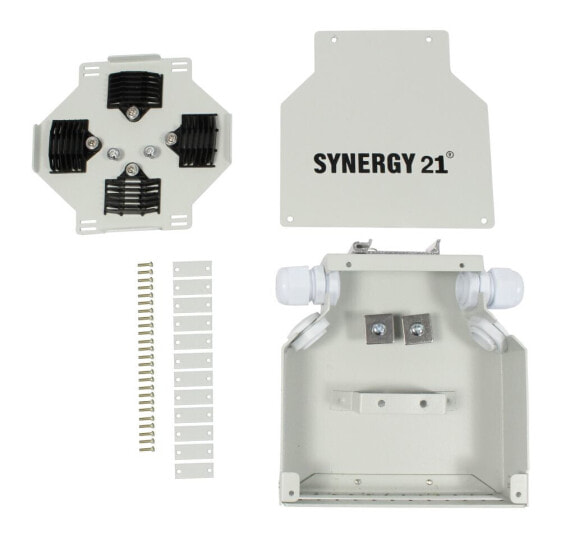 Synergy 21 LWL-Patchpanel für Hutschiene DIN 12xLC-Duplex/SC-Simplex-Buchsen ohne Kupplungen - Cable