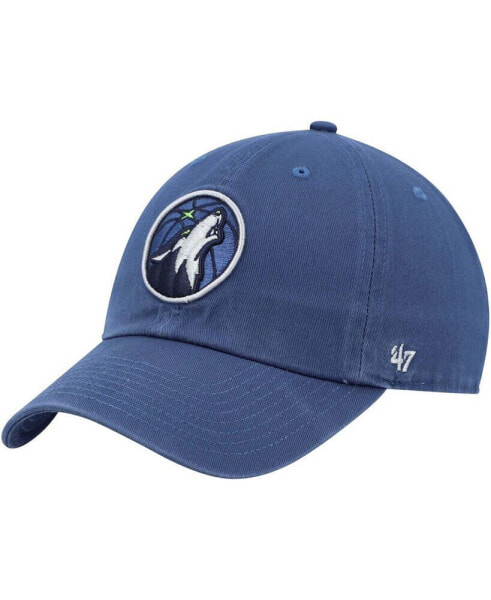 Men's Navy Minnesota Timberwolves Team Clean Up Adjustable Hat