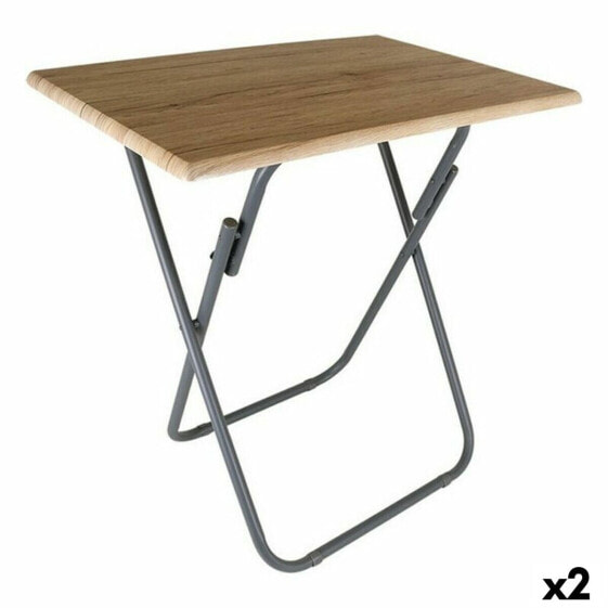 Folding Table Confortime Wood 73 x 52 x 75 cm (2 Units)