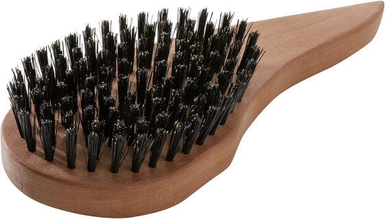REMOS Natur Haarbürste aus 100% Wildschweinborste ergonomisch für Linkshänder