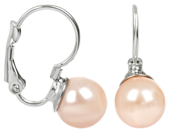Charming pearl earrings Peach