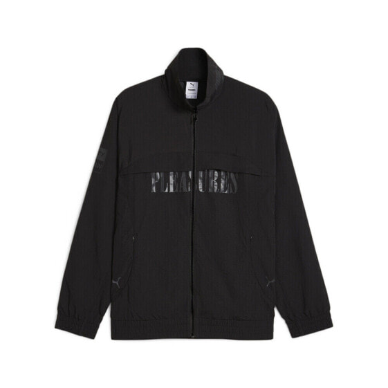 Puma Pleasures X Cellerator Track Jacket Mens Black Casual Athletic Outerwear 62