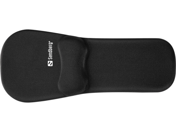 SANDBERG Mousepad with Wrist + Arm Rest - Black - Monochromatic - Wrist rest