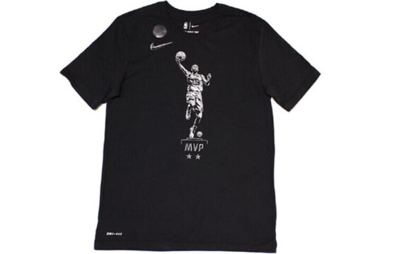 Nike Dri-FIT MVP 库里 Stephen Curry 球员印花短袖T恤 男款 黑色 / Футболка Nike Dri-FIT MVP Stephen Curry T BV1529-010