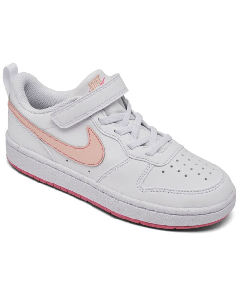 Кроссовки Nike Little Girls' Court Borough Low RecraftFastening Strap Casual Sneakers