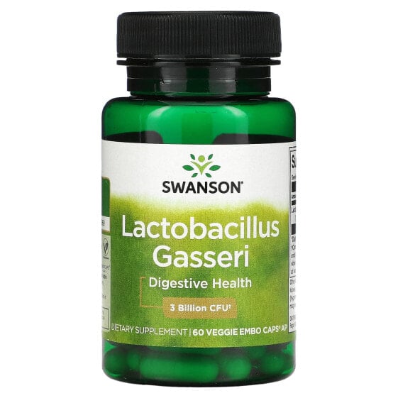 Пробиотики Swanson Lactobacillus Gasseri, 3 миллиарда КОЕ, 60 капсул