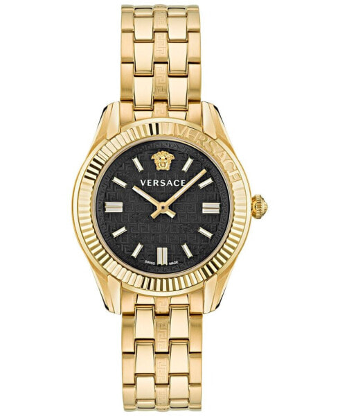 Women's Swiss Greca Time Gold Ion Plated Bracelet Watch 35mm