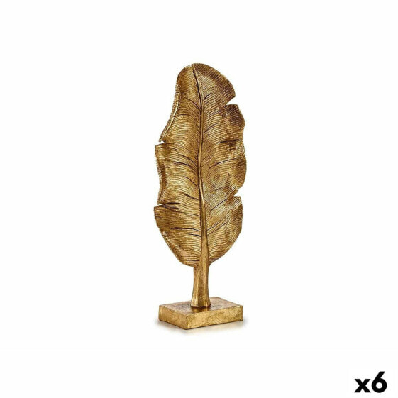 Декоративная фигура Лист растения Позолоченный Gift Decor 8 x 43,5 x 17 см (6 штук)