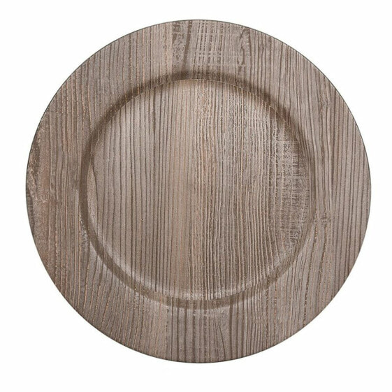 Мелкая тарелка Versa Коричневый Бамбук полипропилен (33 x 33 cm)