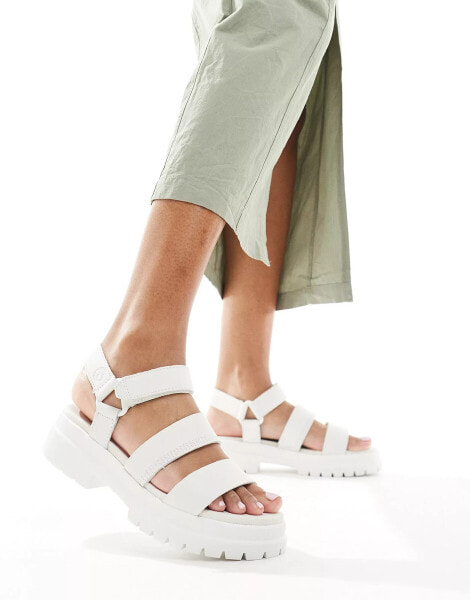 Timberland London Vibe sandal in triple white