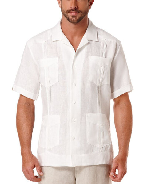 Men's 100% Linen Short Sleeve 4 Pocket Guayabera Shirt