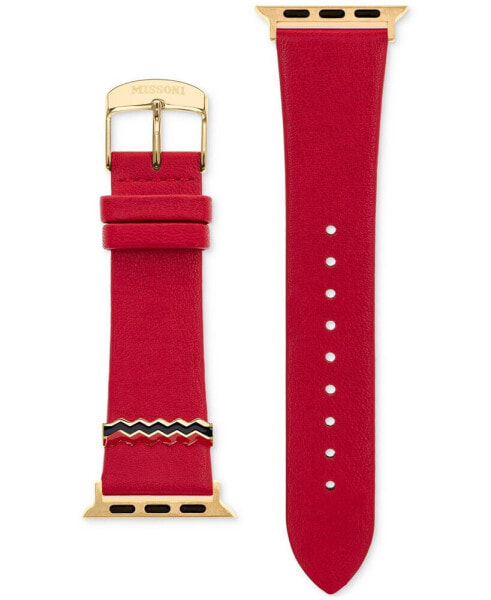 Red Zigzag Leather Strap for Apple Watch® 38/40/41mm