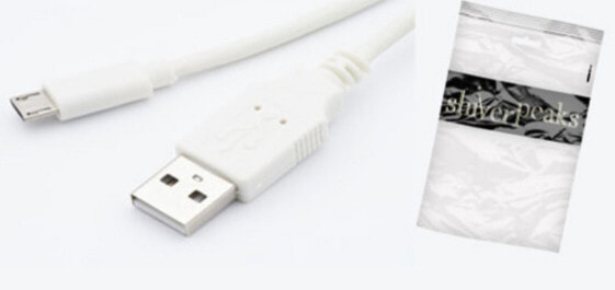Разъем USB 2.0 мужской-мужской белый shiverpeaks BS33090-W 1.8 м - USB A - Micro-USB B