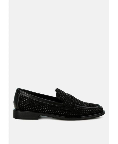 Hobbs Rhinestones Embellished Loafers