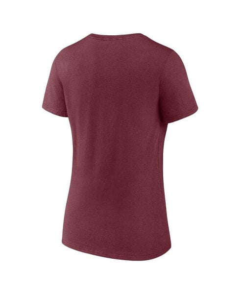 Women's Maroon Texas A&M Aggies Evergreen Logo V-Neck T-shirt