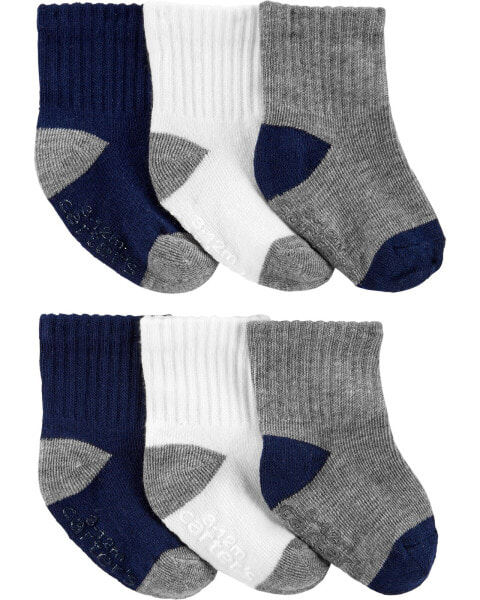 Toddler 6-Pack Crew Socks 2T-4T