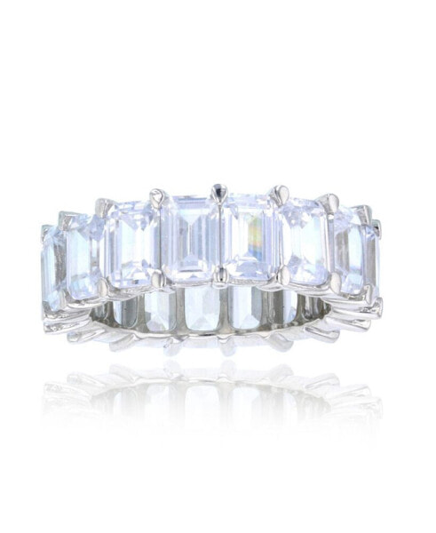 Кольцо Macy's Emerald Cut Zirconia Eternity Band.