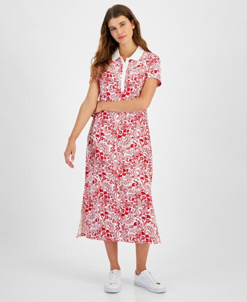 Women's Floral-Print Short-Sleeve Dress