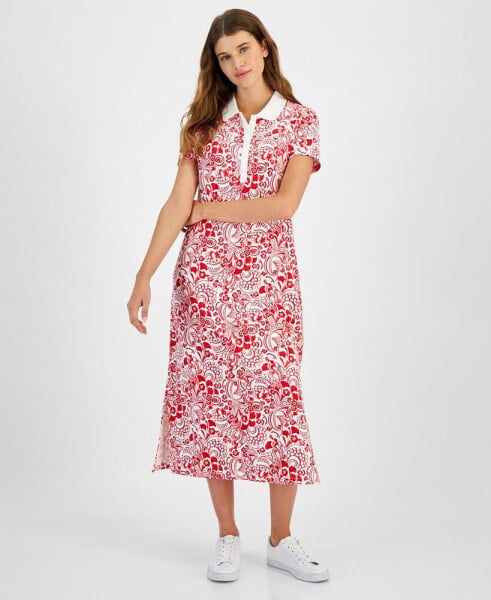 Women's Floral-Print Short-Sleeve Dress