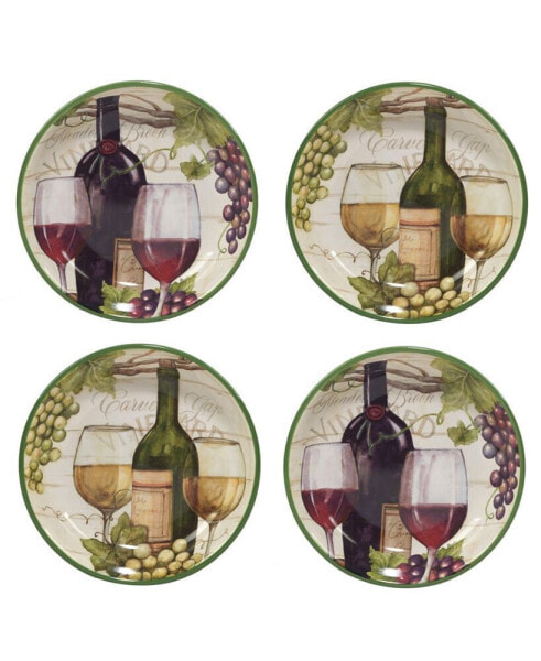 Meadow Brook Vineyard Set of 4 Soup/Pasta Bowl 9"