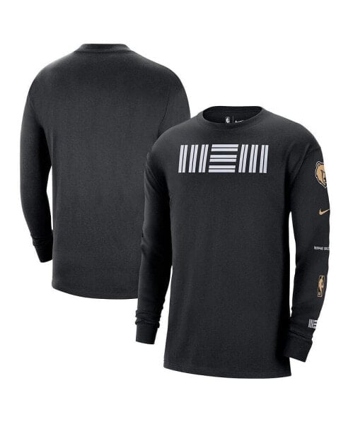 Men's Black Memphis Grizzlies 2023/24 City Edition Max90 Expressive Long Sleeve T-shirt