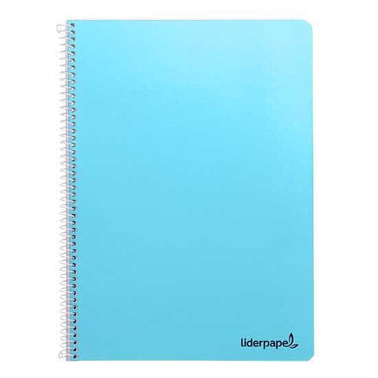 LIDERPAPEL Spiral notebook A4 micro series soft cover 80h 80gr horizontal with margin 4 holes