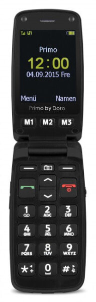 Doro Primo 406 - Flip - Single SIM - 6.1 cm (2.4") - 0.3 MP - 1050 mAh - Black