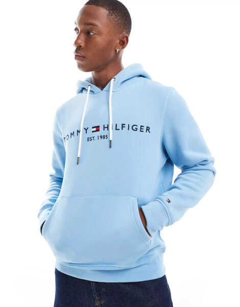 Tommy Hilfiger logo hoodie in blue