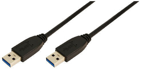 LogiLink 3m USB A - USB A 3.0 M/M - 3 m - USB A - USB A - USB 3.2 Gen 1 (3.1 Gen 1) - Male/Male - Black