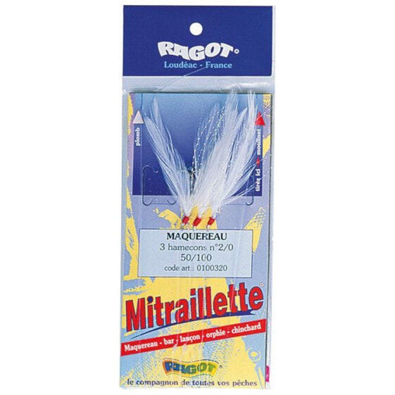 RAGOT Mitraillete Original 7 Hooks Feather Rig