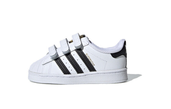 婴童 adidas originals Superstar cf i 防踢防滑 低帮 板鞋 白色