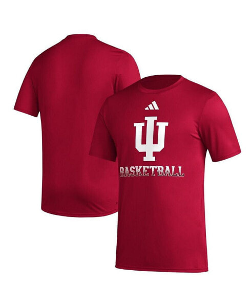 Men's Crimson Indiana Hoosiers Fadeaway Basketball Pregame AEROREADY T-shirt