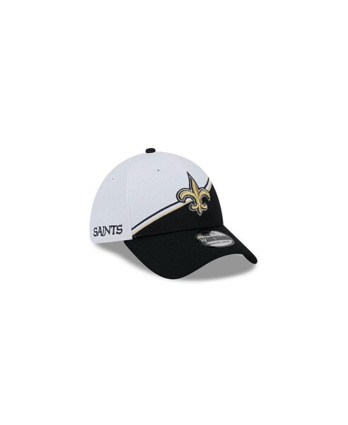 Men's White, Black New Orleans Saints 2023 Sideline 39THIRTY Flex Hat