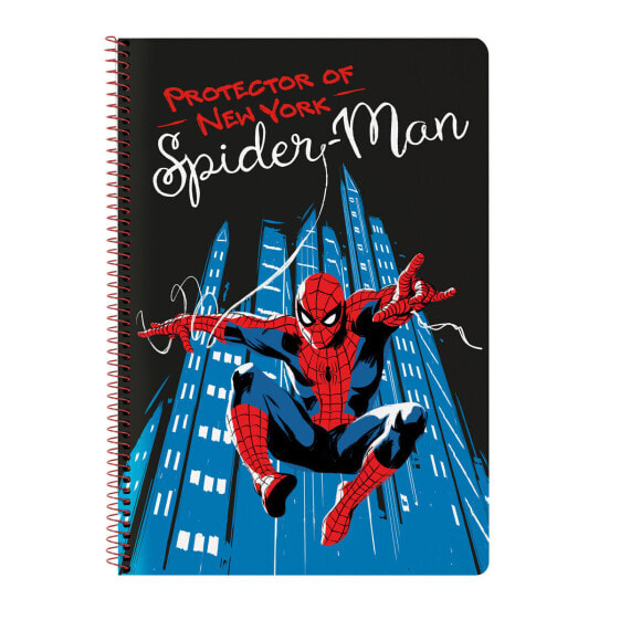 Блокнот Spider-Man Hero Чёрный A4 80 Листья